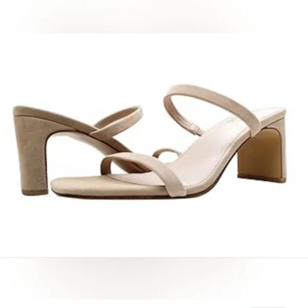 Farylrobin‎ SUEDE strappy Beige Women's Heels size 9 NIB